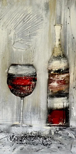 Wandbild 30 x 60 cm Red wine