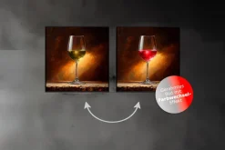 Wandbild 30 x 30 cm Shimmering Wine I