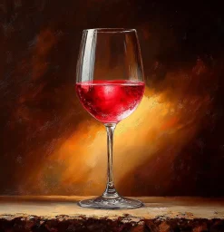 Wandbild 30 x 30 cm Shimmering Wine I