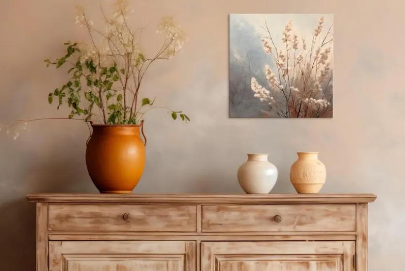Wandbild 30 x 30 cm Soft Nature On Silver II