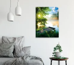 Wandbild 60 x 80 cm Sunrise On The Lake II