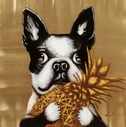 Wandbild 80 x 80 cm Touched Dog