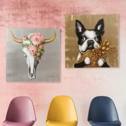 Wandbild 80 x 80 cm Touched Dog