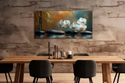 Wandbild 55 x 115 cm Warm Zen IX