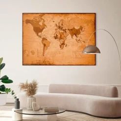 Wandbild 140 x 100 cm Weltkarte