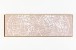 Wandbild 120 x 40 cm Weltkarte I