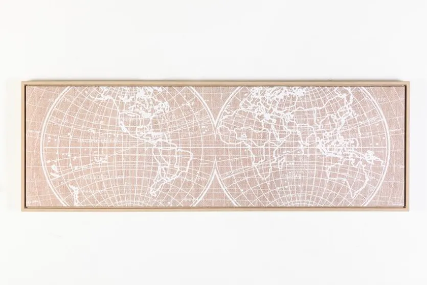 Wandbild 120 x 40 cm Weltkarte I