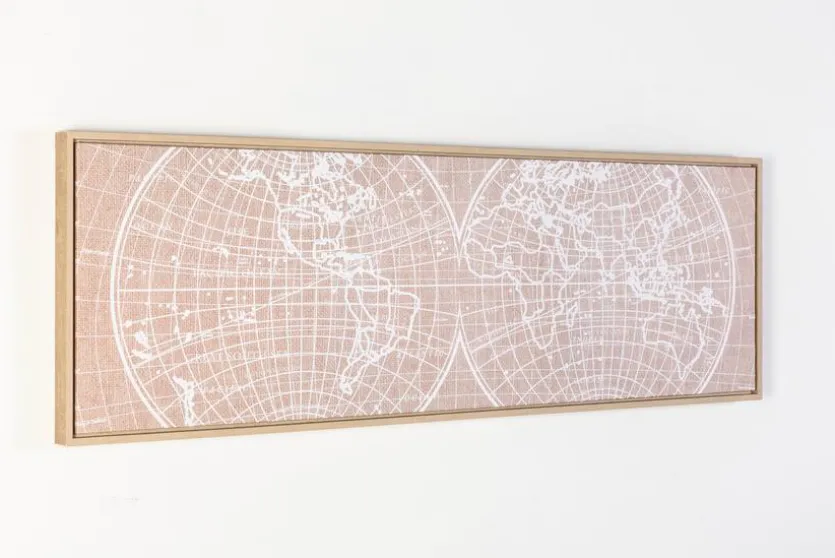 Wandbild 120 x 40 cm Weltkarte I