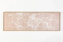 Wandbild 120 x 40 cm Weltkarte II