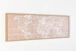 Wandbild 120 x 40 cm Weltkarte II