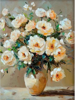 Wandbild 60 x 80 cm White Bouquet