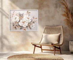 Wandbild 60 x 80 cm White Flowers II