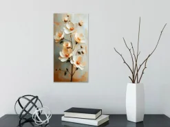 Wandbild 20 x 40 cm White Flowers III
