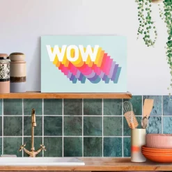 Wandbild 20 x 30 cm Wow