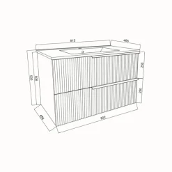 Waschbeckenunterschrank Sidney