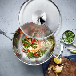 Wok mit Glasdeckel 36 cm